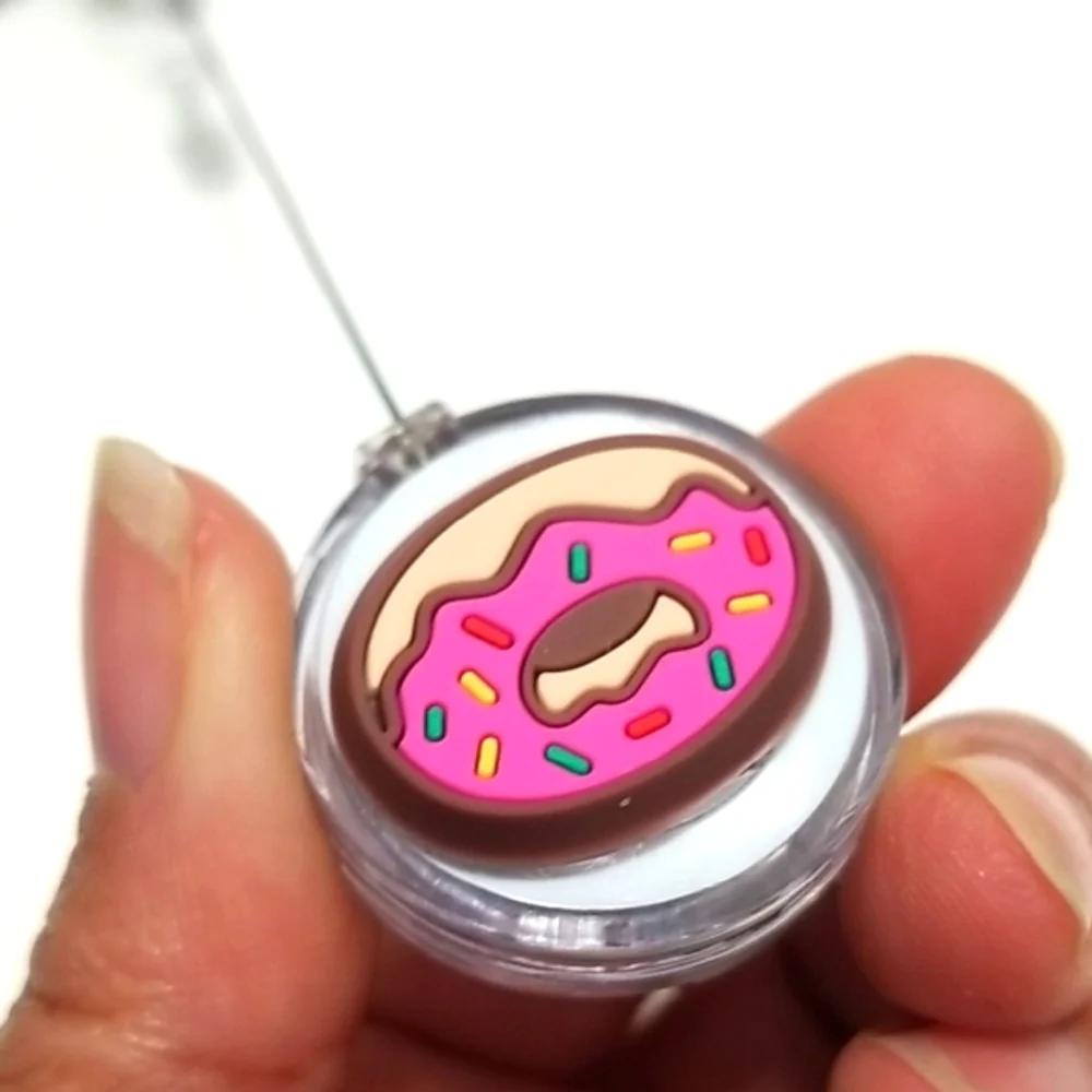 Donut-Themed Retractable Badge Holder